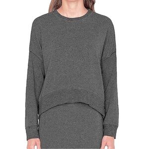Anthropologie Sundry Oversized Crewneck Sweatshirt Heather Grey Size 1 or Small